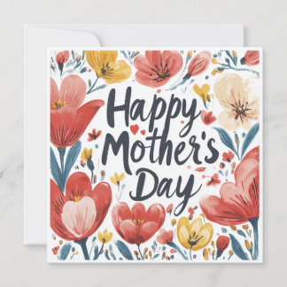 Tarjeta del Día de la Madre Floral