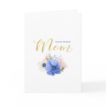 Tarjeta del día de la madre floral acuarela