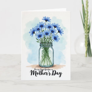Tarjeta del Día de la Madre Floral Bisabuela