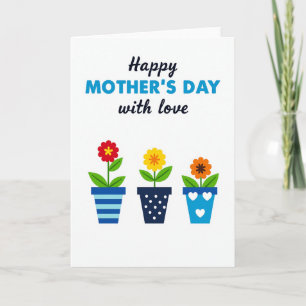 Tarjeta del Día de la Madre Floral con Amor