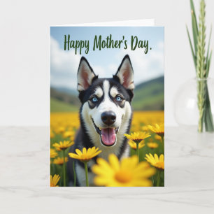 Tarjeta del Día de la Madre Floral de Alegría Perr
