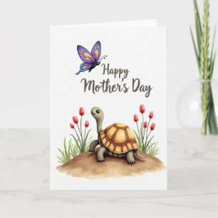 Tarjeta del Día de la Madre Floral de Reptil