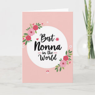 Tarjeta del Día de la Madre Floral Dulce Nonna