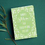 Tarjeta del Día de la Madre Floral Elegante<br><div class="desc">Haz que se sienta amada con esta dulce tarjeta del Día de la Madre de Berry Berry Sweet.</div>