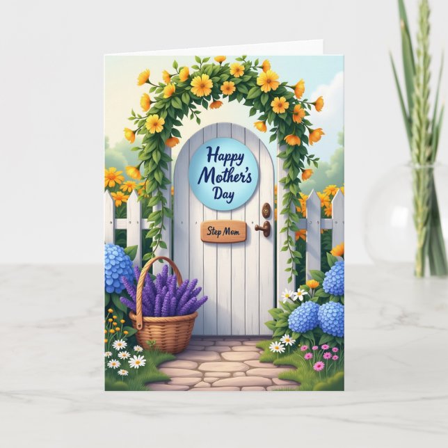 Tarjeta del Día de la Madre Floral Gate (Anverso)