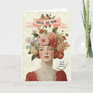 Tarjeta del día de la madre floral 'Gracias Mamá'