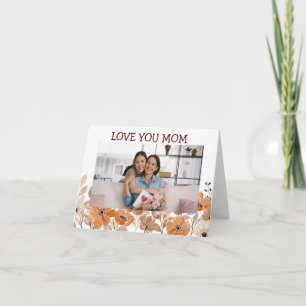 Tarjeta del Día de la Madre Floral Moderna Feliz