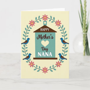 Tarjeta del Día de la Madre Floral Nana