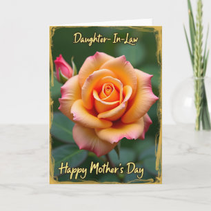 Tarjeta del Día de la Madre Floral para la Suegra