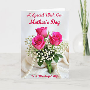 Tarjeta del Día de la Madre Floral Pearl