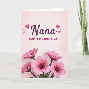 Tarjeta del Día de la Madre Floral Plum Nana