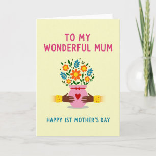 Tarjeta del Día de la Madre Floral Primera