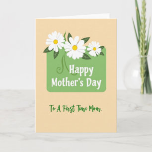 Tarjeta del Día de la Madre Floral Primera Mamá