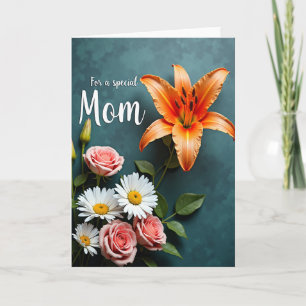 Tarjeta del Día de la Madre Floral Radiante