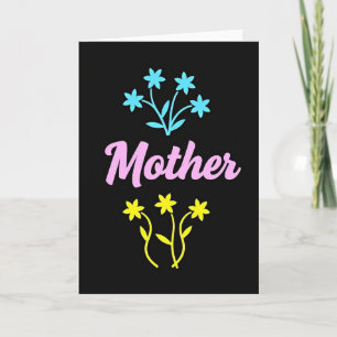 Tarjeta del Día de la Madre Floral Rosa