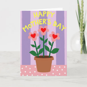 Tarjeta del Día de la Madre Floral Rústica