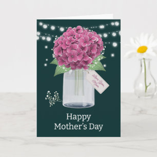 Tarjeta del Día de la Madre Floral Rústica