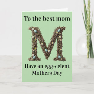 Tarjeta del Día de la Madre Floral Rústica y Adora