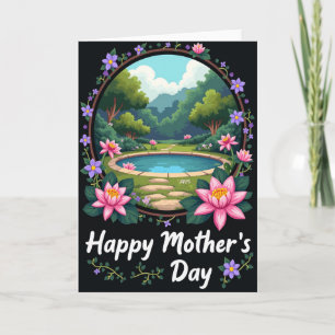 Tarjeta del Día de la Madre Floral Serena