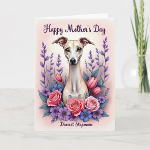 Tarjeta del Día de la Madre Floral Sighthound