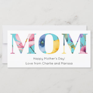Tarjeta del Día de la Madre Flores Bonitas de Prim