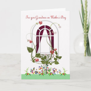 Tarjeta del día de la madre - Flores de la abuela