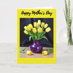 Tarjeta del Día de la Madre Flores Vibrantes