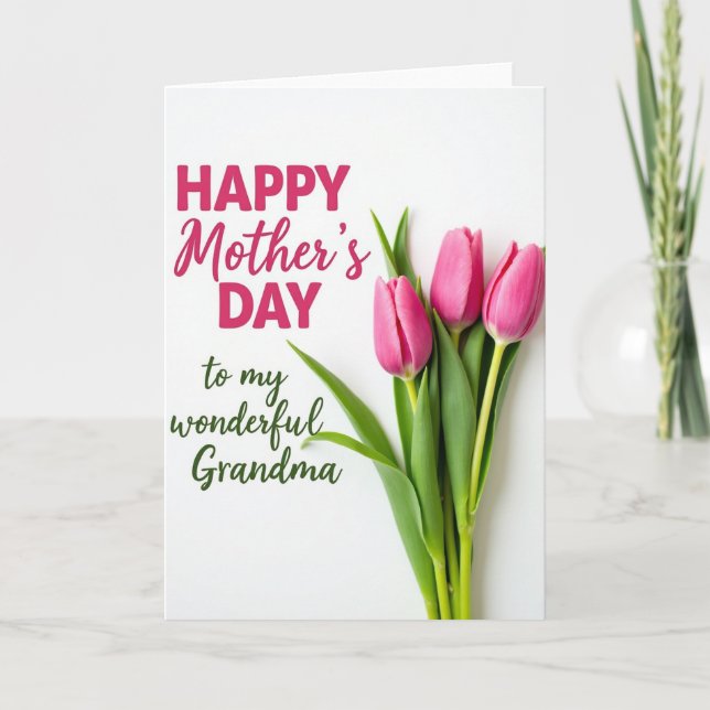 Tarjeta del Día de la Madre Forest Green (Anverso)