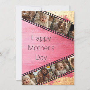 Tarjeta del día de la madre: foto de una tira de p