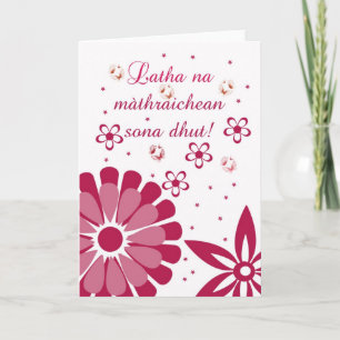 Tarjeta del día de la madre gaélica escocesa - Lat