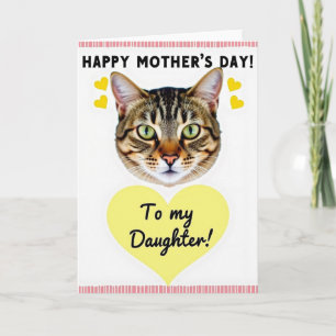 Tarjeta del Día de la Madre Gato Esmeralda