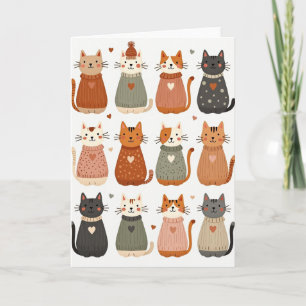Tarjeta del Día de la Madre Gatos Acogedores