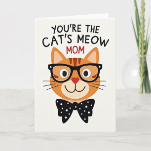 Tarjeta del Día de la Madre Gatos Maulladores Nara