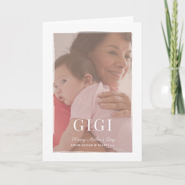 Tarjeta del Día de la Madre Gigi con un overlay ce (Anverso)