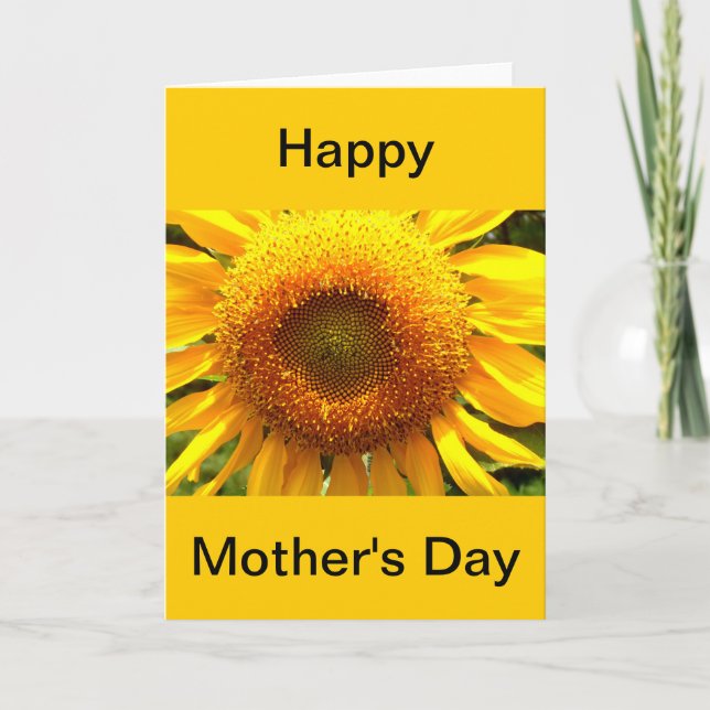 Tarjeta del Día de la Madre - Girasol (Anverso)
