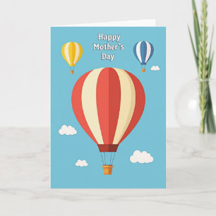 Tarjeta del Día de la Madre Globo Rojo