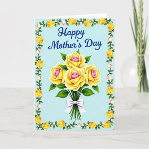 Tarjeta del Día de la Madre Golden Blooms