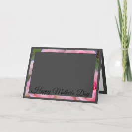 Tarjeta del día de la madre gris rosa rosa de Kale