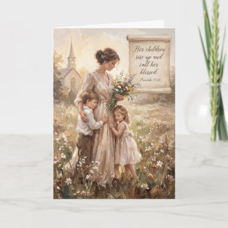 Tarjeta del Día de la Madre Guiada por su Luz