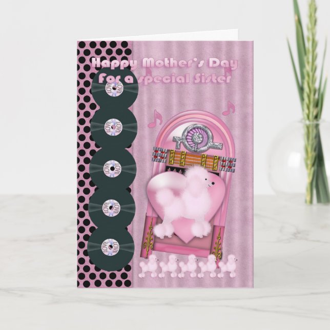 Tarjeta del día de la madre, hermana (Anverso)
