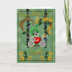 Tarjeta del día de la madre, hermana