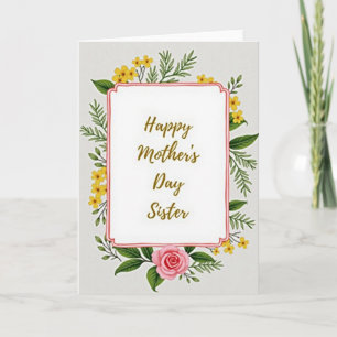 Tarjeta del Día de la Madre Hermana Chevron