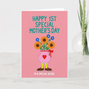 Tarjeta del Día de la Madre Hermana Floral