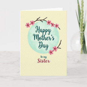 Tarjeta del Día de la Madre Hermana Floral Acuátic