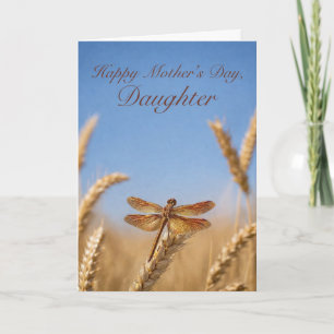 Tarjeta del Día de la Madre Hija Dragón Dorado