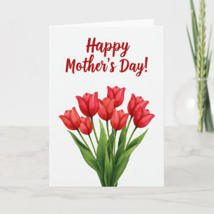 Tarjeta del Día de la Madre Hojas Elegantes
