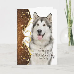 Tarjeta del Día de la Madre Husky