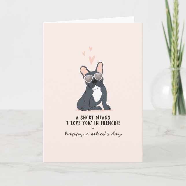 Tarjeta del día de la madre imprimible | Perro Mam (Anverso)
