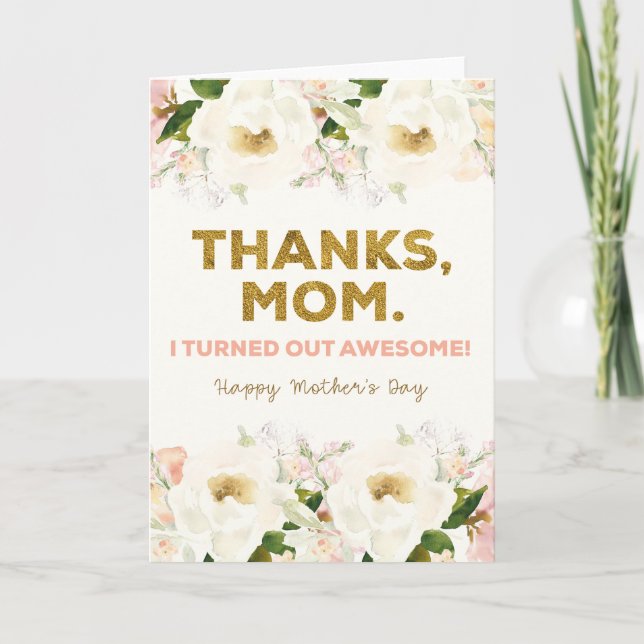 Tarjeta del día de la madre imprimible | Tarjeta d (Anverso)