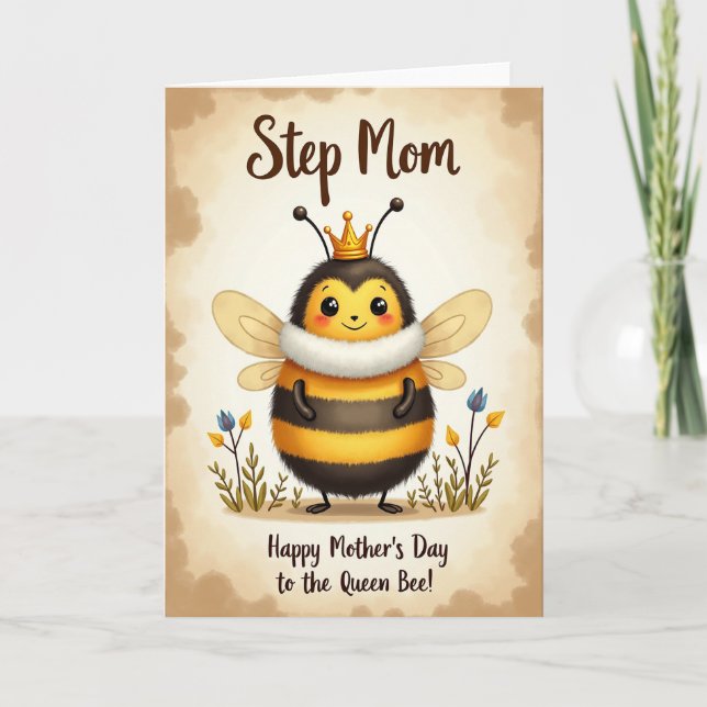 Tarjeta del Día de la Madre Insecto Dulce (Anverso)